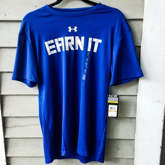 NEW Under Armour Blue Shirt - Picture 1 of 4